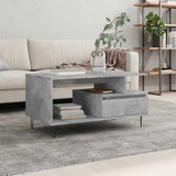 Coffee Table Concrete Grey 90x49x45 cm Engineered Wood 831024