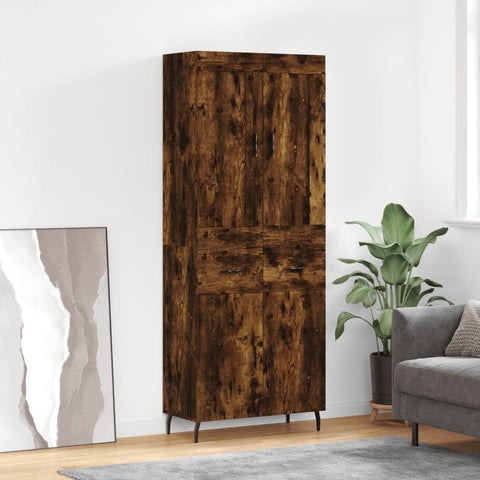 Highboard Smoked Oak 69.5x34x180 cm Engineered Wood 3199894