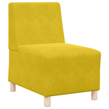 Modular Sofa Unit Armless 2 pcs Yellow 55 x 74 x 82 cm Velvet 3399766