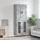 Highboard Concrete Grey 69.5x34x180 cm Engineered Wood 3199653