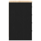 Garage Storage Cabinet Black 30x51x85 cm Solid Wood Pine 860581