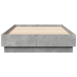 Floor Bed Frame Concrete Grey 80 x 200 cm Engineered Wood 8009072