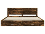 Bed Frame with Drawer with Headboard Manual Engineered Wood 3410293