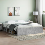 ZNTS Bed Frame without Mattress Concrete Grey 160x200 cm 3203876