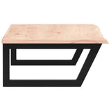 Basin Shelf Wall Mounted Steel and Solid Wood Oak 3302603