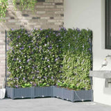 Garden Planter 5 pcs LiGht Grey 120 x 120 x 126 cm PP 42002901