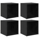 TV Cabinet Set 4 pcs Black 37 x 35 x 37.5 cm Engineered Wood 875092