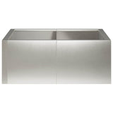 Retaining Wall 4 pcs 100 x 100 x 30 cm Stainless Steel Silver 3449202