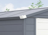 4.4ft x 6.2ft Aluminium Frame and Plastic Wall Shed, with Foundation - Grey T3398P325276