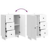 Sideboard High Gloss White 66 x 34.5 x 90 cm Engineered Wood 893939