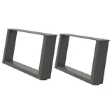 Coffee Table Legs U-Shaped 2 pcs Anthracite 60x cm Steel 4012750