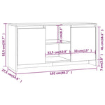 TV Cabinet White 102x37.5x52.5 cm Engineered Wood 809791