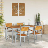 Garden Dining Set 5 pcs Grey Solid Acacia Wood 3284423