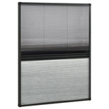 Plisse Insect Screen for Windows Aluminium 80x100cm with Shade 148683