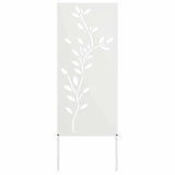 Garden Privacy Screen White 50 x 140 cm Cold-rolled steel 876323