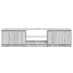 ZNTS TV Cabinet with LED Lights Grey Sonoma 140x40x35.5 cm 822682