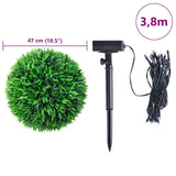 ZNTS Artificial Boxwood Balls with LED Lights 2 pcs Green 47 cm 3335902