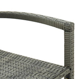 Bar Stools 4 pcs Grey Poly Rattan 362585