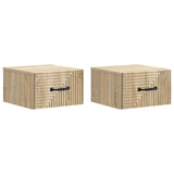 Wall-Mounted Bedside Cabinet 2 pcs Sonoma Oak 34.5 x 33 x 20 cm 898600