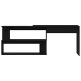 Desk Black Oak 200 x 50 x 76 cm Engineered Wood 862465