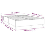 Box Spring Bed Frame Dark Grey Double Fabric 3121200