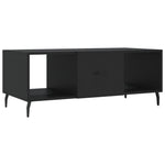 ZNTS Coffee Table Black 102x50x40 cm Engineered Wood 829317