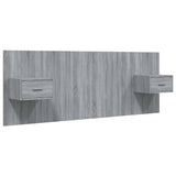 Bed Headboard with Cabinets Grey Sonoma Engineered Wood 3115682