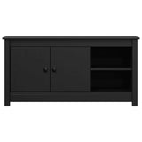 TV Cabinet Black 103x36.5x52 cm Solid Wood Pine 814593