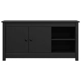 TV Cabinet Black 103x36.5x52 cm Solid Wood Pine 814593