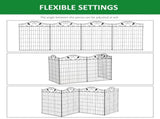 Garden Decorative Fence 4 Panels 44in x 12ft Metal Wire Landscape Border Edging T3398P315396