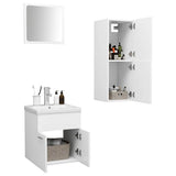 Bathroom Furniture Set White Engineered Wood 3070991