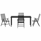 Garden Dining Set 5 pcs Anthracite Powder-Coated Steel 3379292