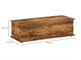 113L Storage Chest, Storage Box with Flip-Top Lid and 2 Safety Hinges, Storage Trunk for Living T3398P423084