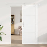 Sliding Door White 83 x 211 cm Solid Pine Wood 3333563