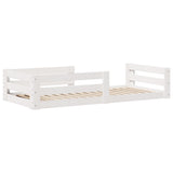 Bed Frame without Mattress White 100x200 cm Solid Wood Pine 855685