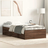 Bed Frame without Mattress Brown Oak 90x200 cm 3203830