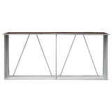 Garden Log Storage Shed Galvanised Steel 330x84x152 cm Brown 47084