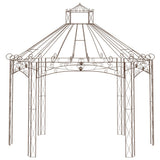 Garden Pavilion Antique Brown 400x258x378 cm Iron 314000