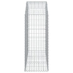 Arched Gabion Basket 150x50x120/140 cm Galvanised Iron 153456