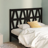 Bed Headboard Black 166x4x100 cm Solid Wood Pine 818634