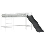 Kids'Loft Bed Frame with Slide White and Anthracite 42020782