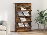 Magazine Rack Smoked Oak 70 x 41 x 156 cm Engineered Wood 899523