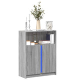 Sideboard with LED Grey Sonoma 77x34x100 cm Engineered Wood 852150