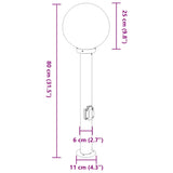 Bollard Lights with Outlet 3 pcs 80 cm Black IP44 4006120