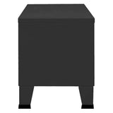 TV Cabinet Black Metal Medium TV Cabinet Rectangular 339618