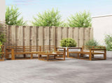 Outdoor Sofa Set 6 pcs Natural Solid Acacia Wood 3367197