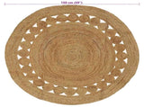 Area Rugs Natural 150 cm Jute 42010801