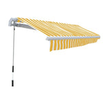 ZNTS Folding Awning Manual Operated 300 cm Yellow/White 275558
