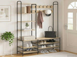 Coat Stand with Shoes Bench Sonoma Oak 120.5 x 34 x 190 cm 8012039