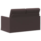 2 Seater Sofa Dark Brown 130 x 81 x 82 cm Fabric 42041044
